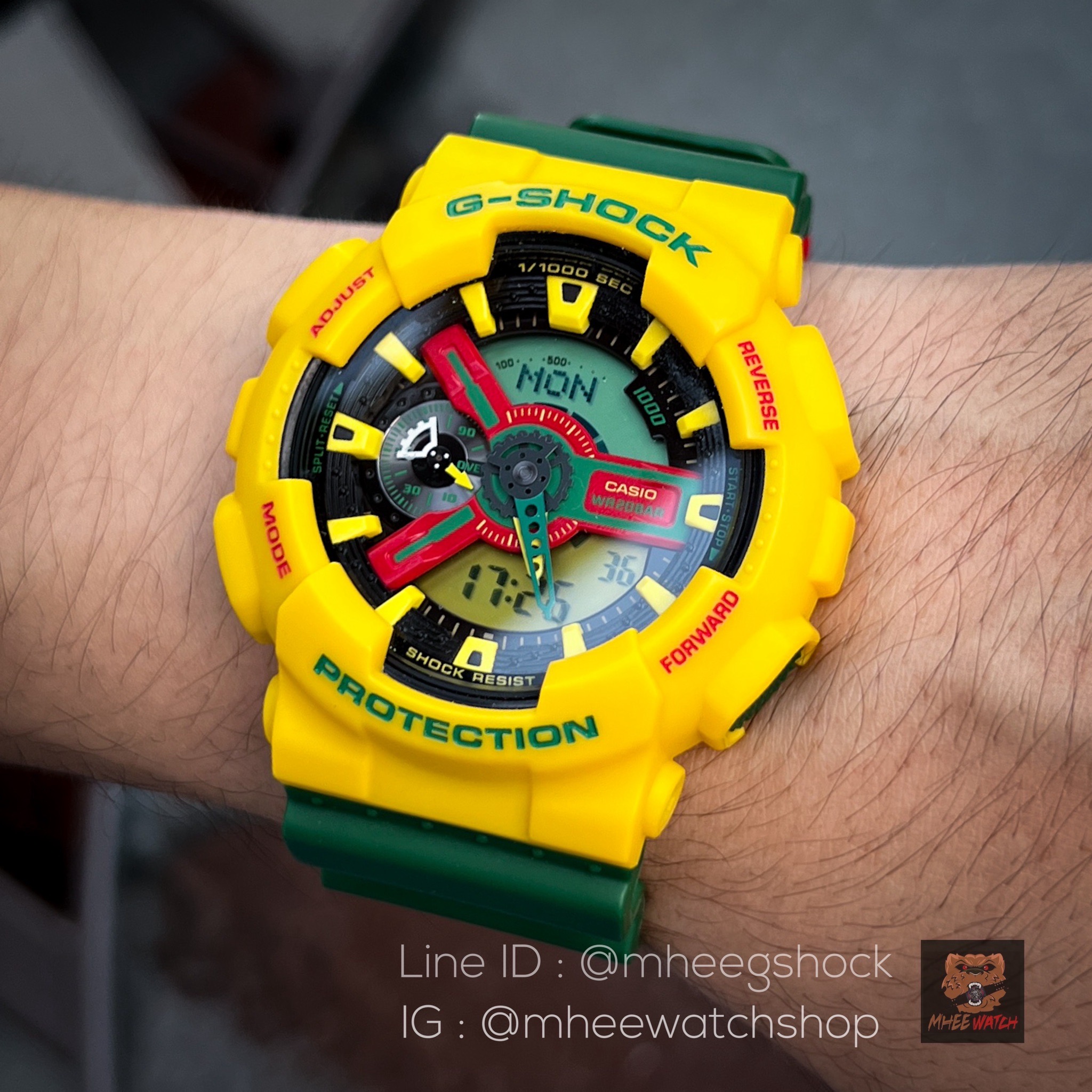 G-Shock Ga-110RF-9A Rasta Rafarian very rare item discontinued