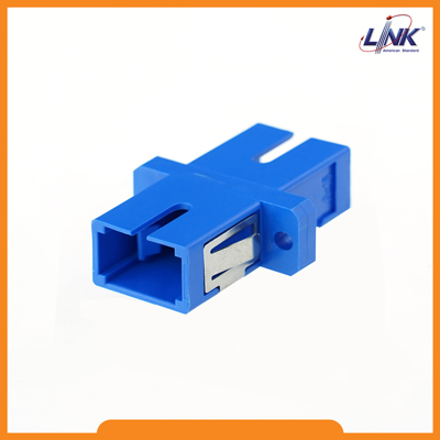UF-0055SM SC Fiber Optic Simplex Adapter, Single-mode, Ceramic Sleeve, PBT Housing