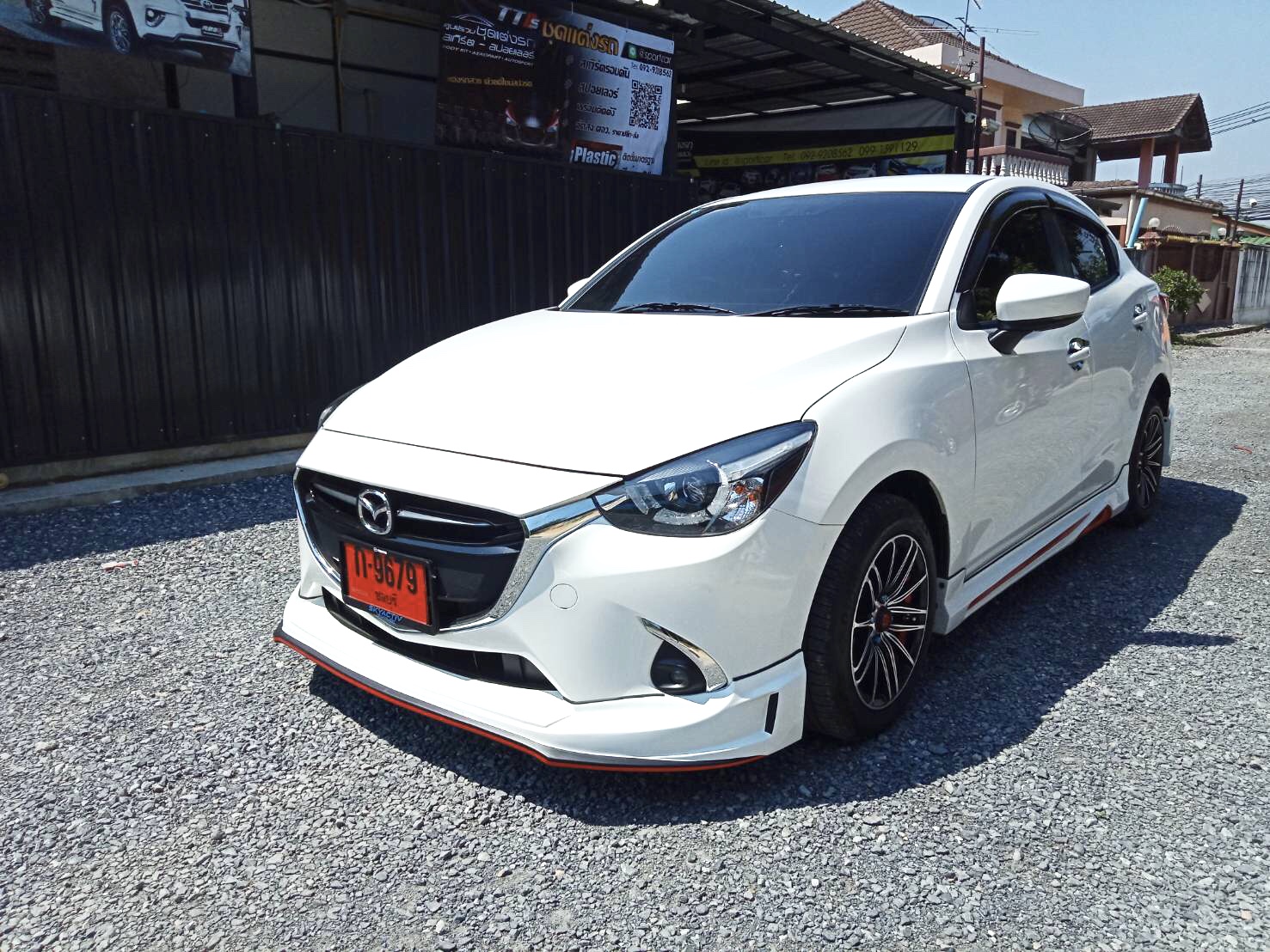 ชุดแต่ง Mazda2 2017 2018 2019 4ประตู STROM Plus, สเกิร์ตรอบคัน Mazda2 Skyactiv มาสด้า2 แต่งสวย