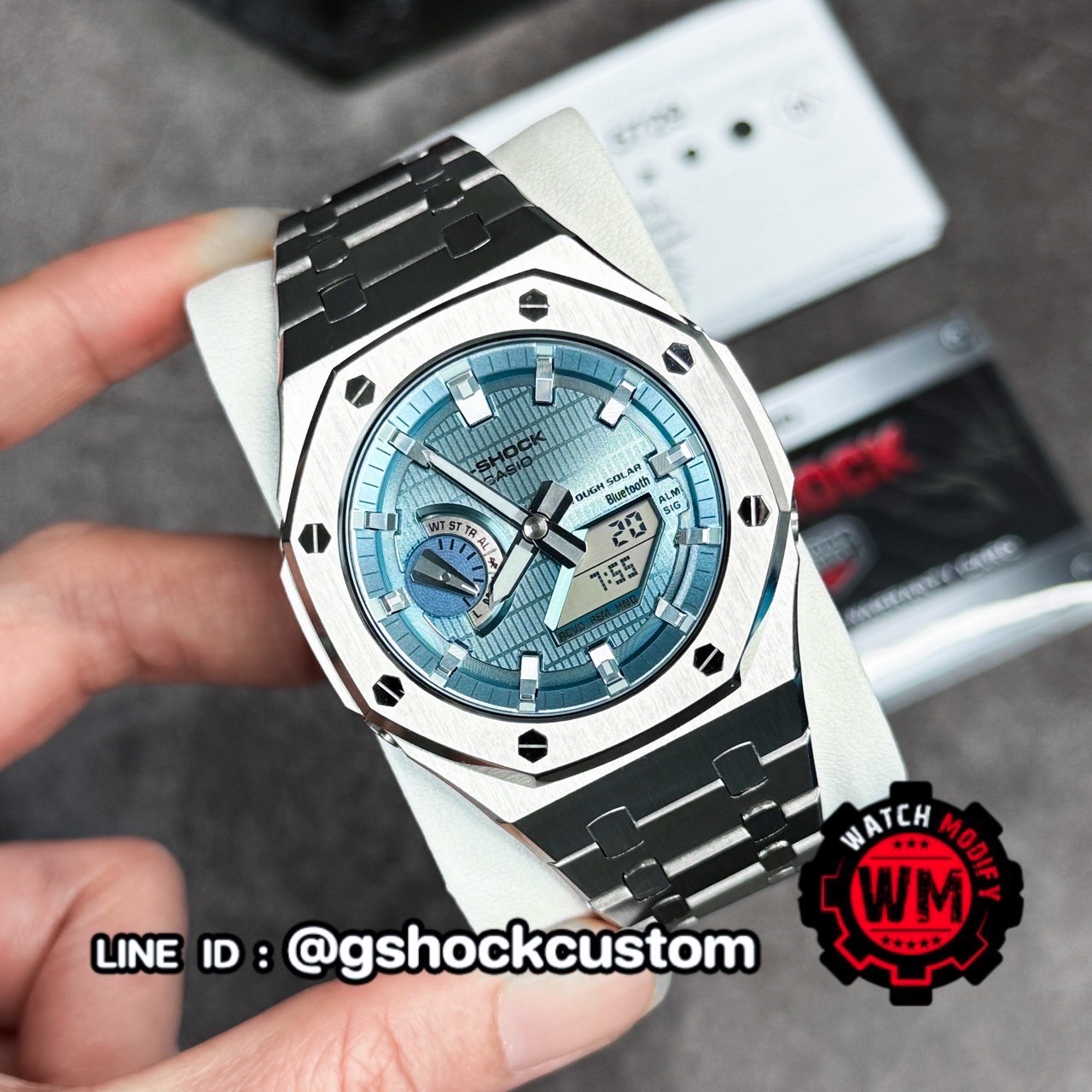 G-Shock GBM-2100 Custom Royal Oak Silver Full Metal