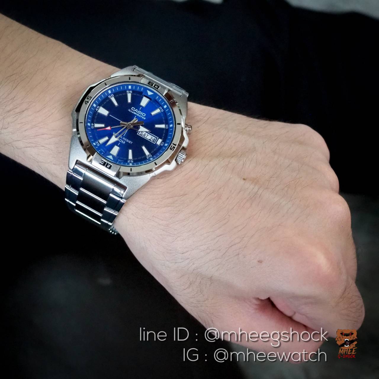 นาฬิกา Casio รุ่น MTP-E203D หน้าปัดน้ำเงิน ของแท้ ประกันศูนย์