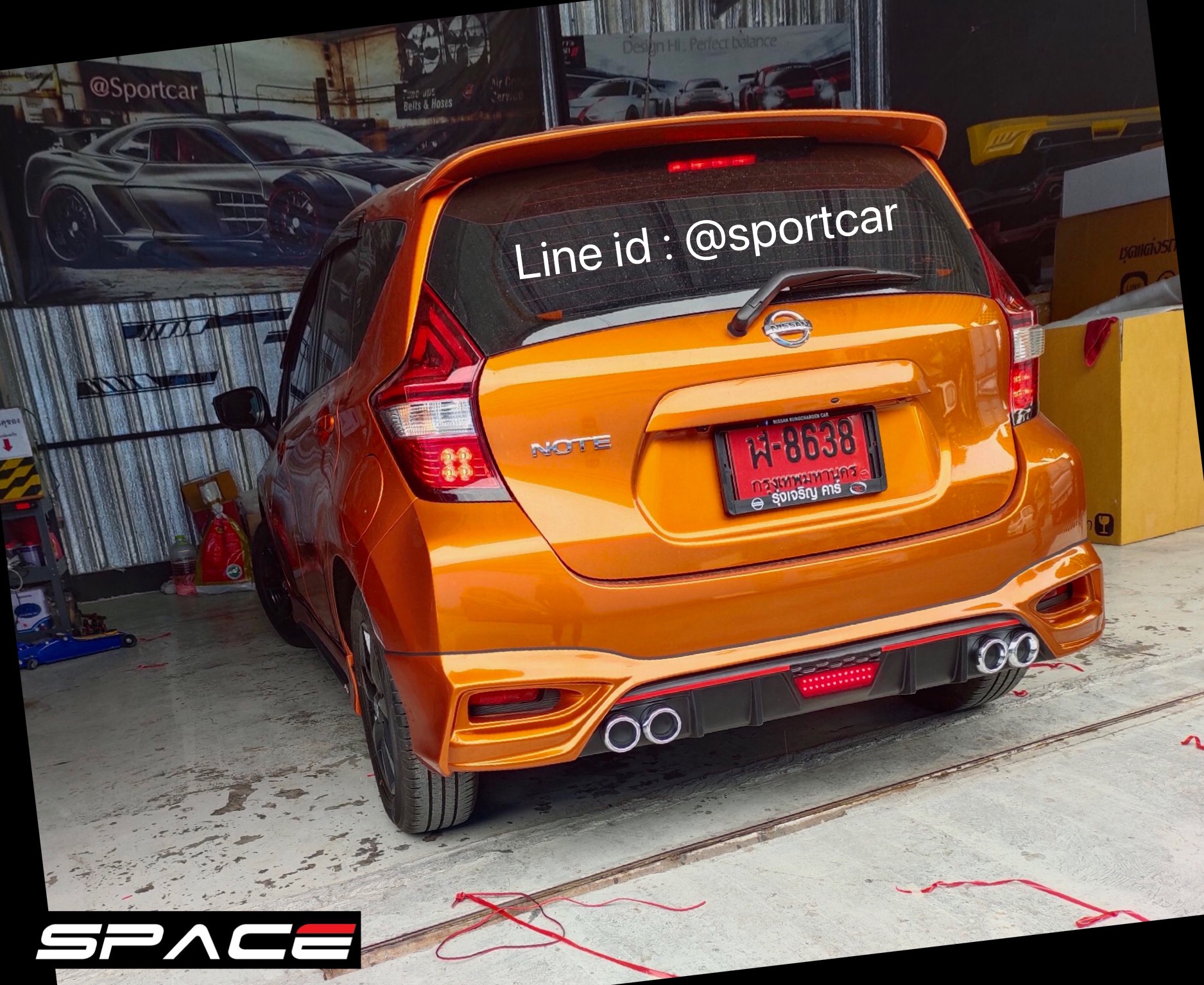 ชุดแต่งNissan Note SPACE V3 มีไฟเบรกLED , นิสสันโน๊ต แต่งสวย งานคุณภาพ ราคาไม่แรง Line id : @sportcar