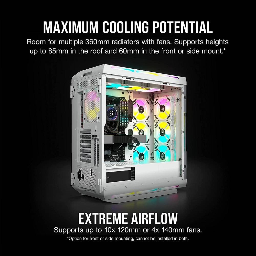 [Clearance Sale] CORSAIR CASE เคสคอมพิวเตอร์ iCUE 5000T RGB WHITE (E-ATX) / ประกัน 2 ปี