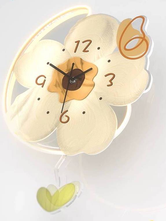 CT208C044 INTERY นาฬิกาติดผนัง นาฬิกามงคล ดอกไม้ Flower WALL CLOCK WALL DECOR