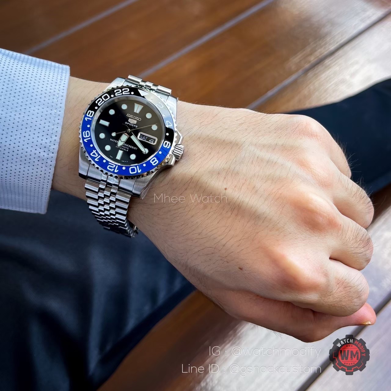 Seiko Modify Batman Submarine สายJubilee Snzf15 ที่สุดของ rare item