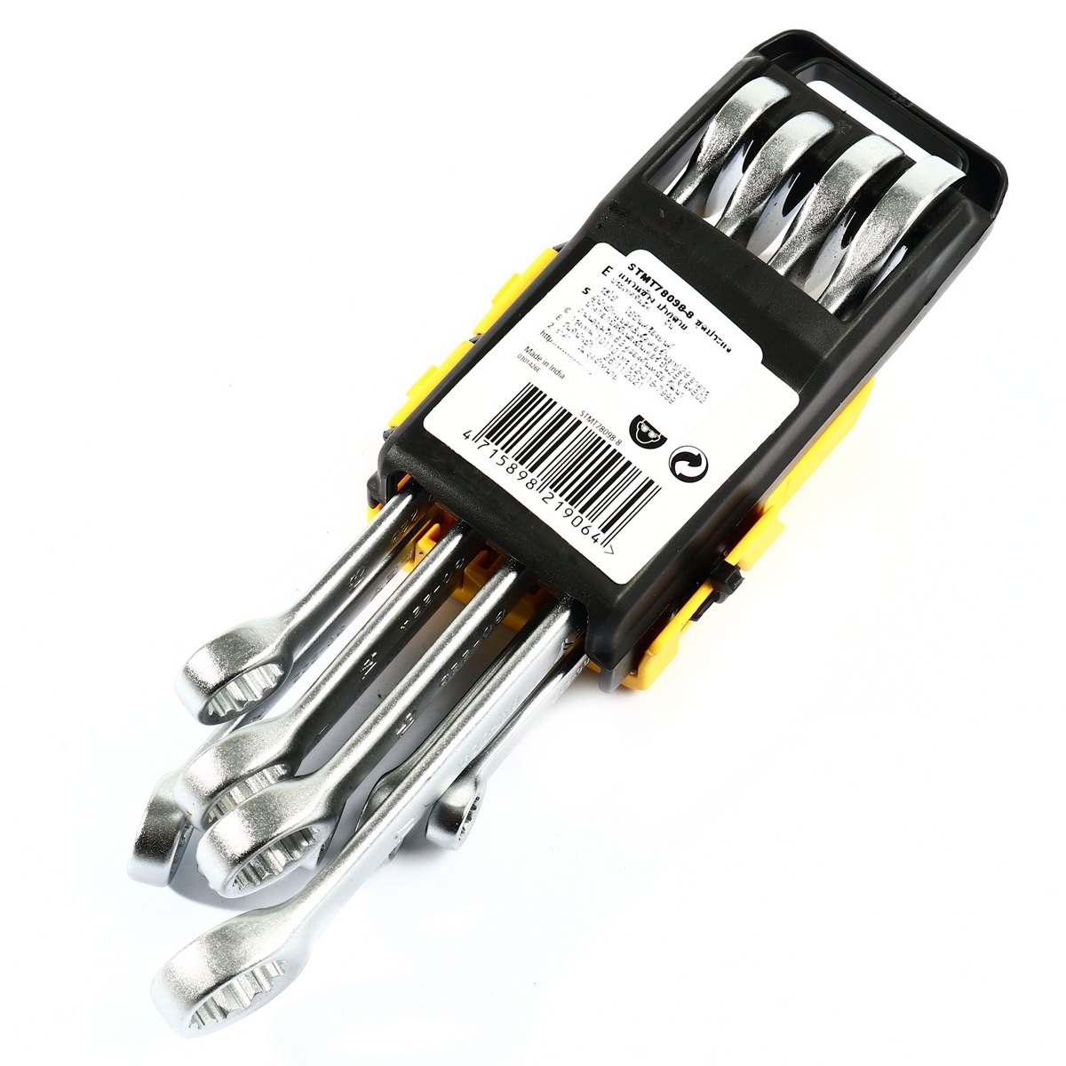 ชุดประแจแหวนข้างปากตาย 9 ชิ้น แบบแขวน สแตนเล่ย์ (STANLEY) รุ่น CWB STMT78098-8 ขนาด 8-17 มม. ในชุดประกอบไปด้วยเบอร์ 8,9,10,11,12,13,14,15,17 มม. วัสดุทำจาก เหล็กกล้าคาร์บอน ผ่านการทดสอบตามมาตรฐาน ANSI, ISO & DIN ผิวสัมผัสแบบด้าน