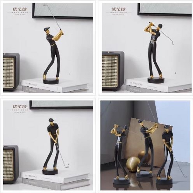 CT216C158 FAMITOSS โมเดลนักกีฬากอล์ฟ ตกแต่งห้องนั่งเล่น ถ้วยรางวัล, เครื่องประดับ ของขวัญ Golf