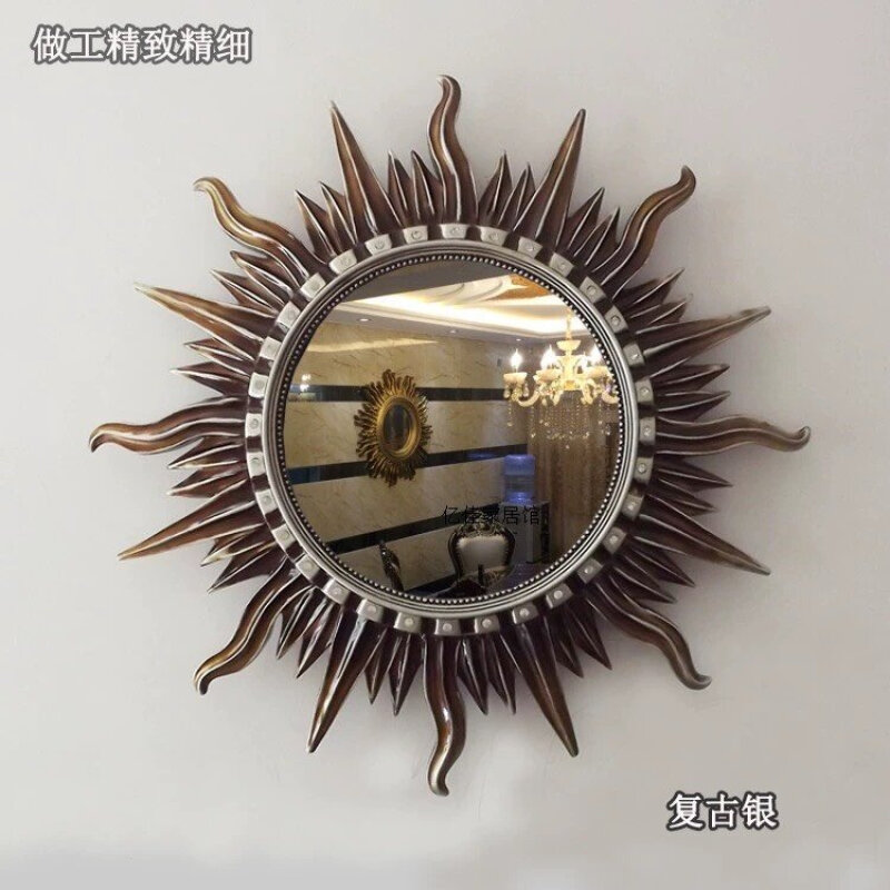 CT025G001 SOSHOKU กระจกพระอาทิตย์ กระจก กระจกแต่งหน้า กระจกติดผนัง wall mirror กระจกฮวงจุ้ย ปรับฮวงจุ้ย โชคลาภ ร่ำรวย