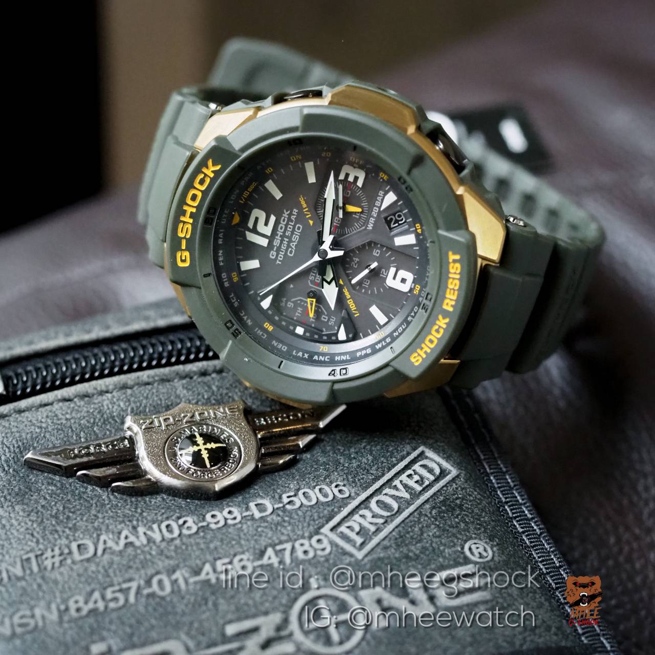 G-Shock นักบิน รุ่น G-1200G-1ADR เขียวCamo ของแท้ ประกันศูนย์ CMG