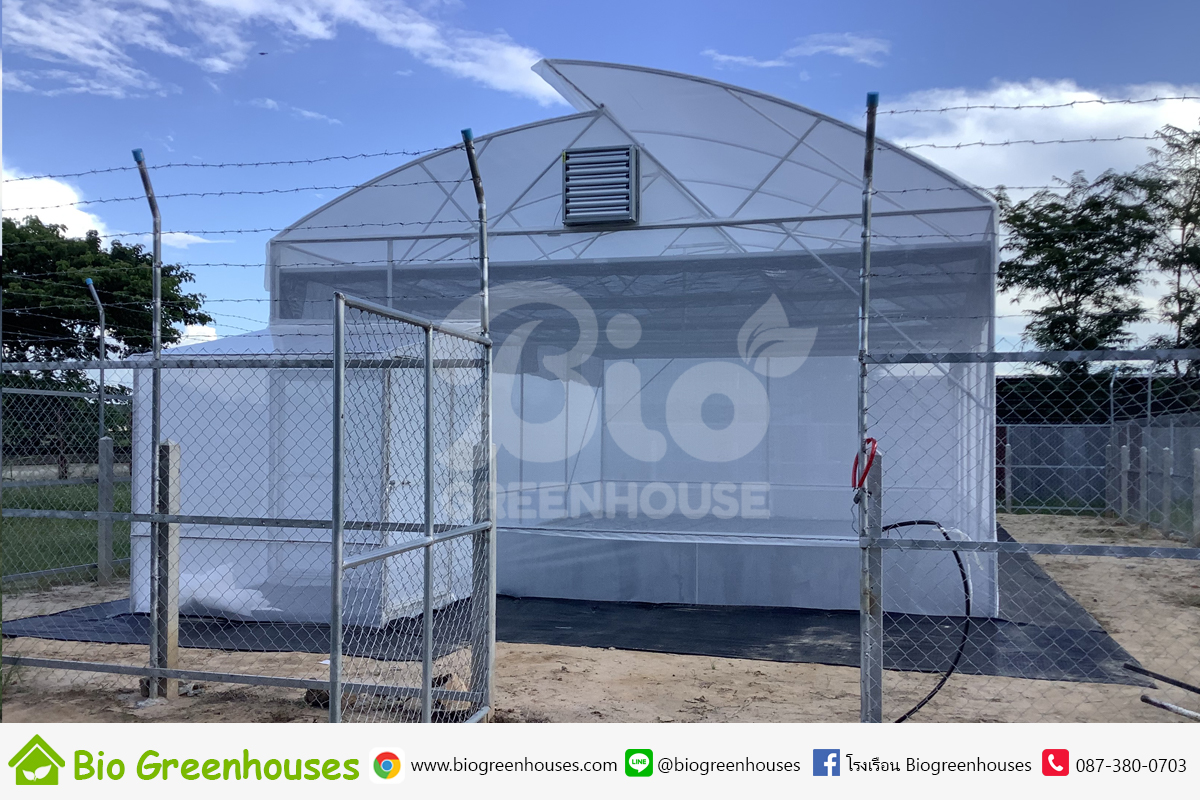 โรงเรือนกอไก่ ขนาด 7x12ม. พร้อมระบบน้ำ ม่านพรางแสง จ.ศรีสะเกษ