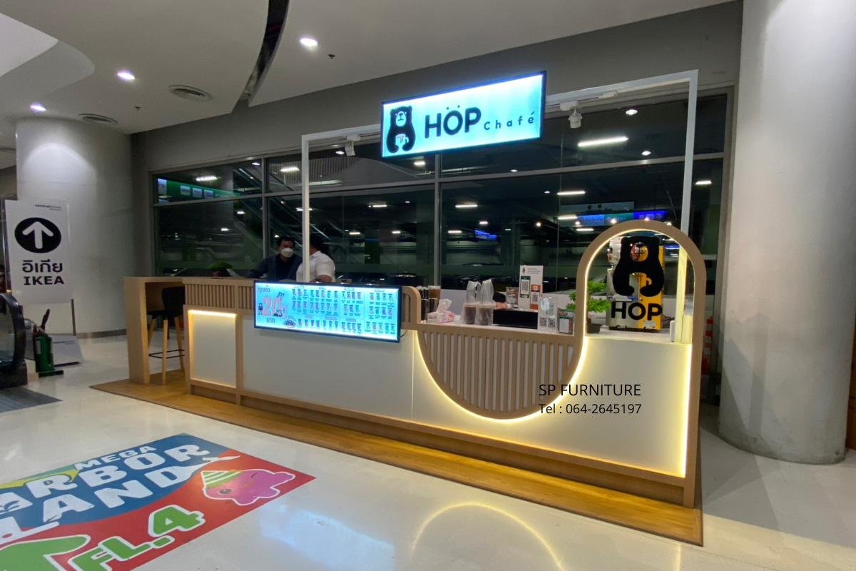 งานเคาน์เตอร์ร้านชา Hop Chafe'
