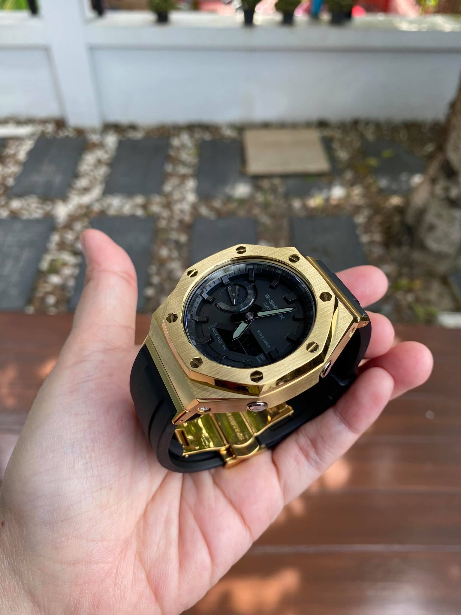 G-Shock Ga-2100-1a1 Ap Rubber Stainless Gold Black ตัวเรือนเลิกผลิตแล้ว