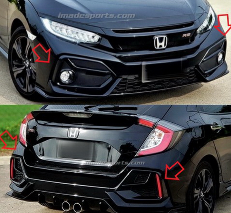 ฝากันชนหน้า และ หลัง Civic Hatchback