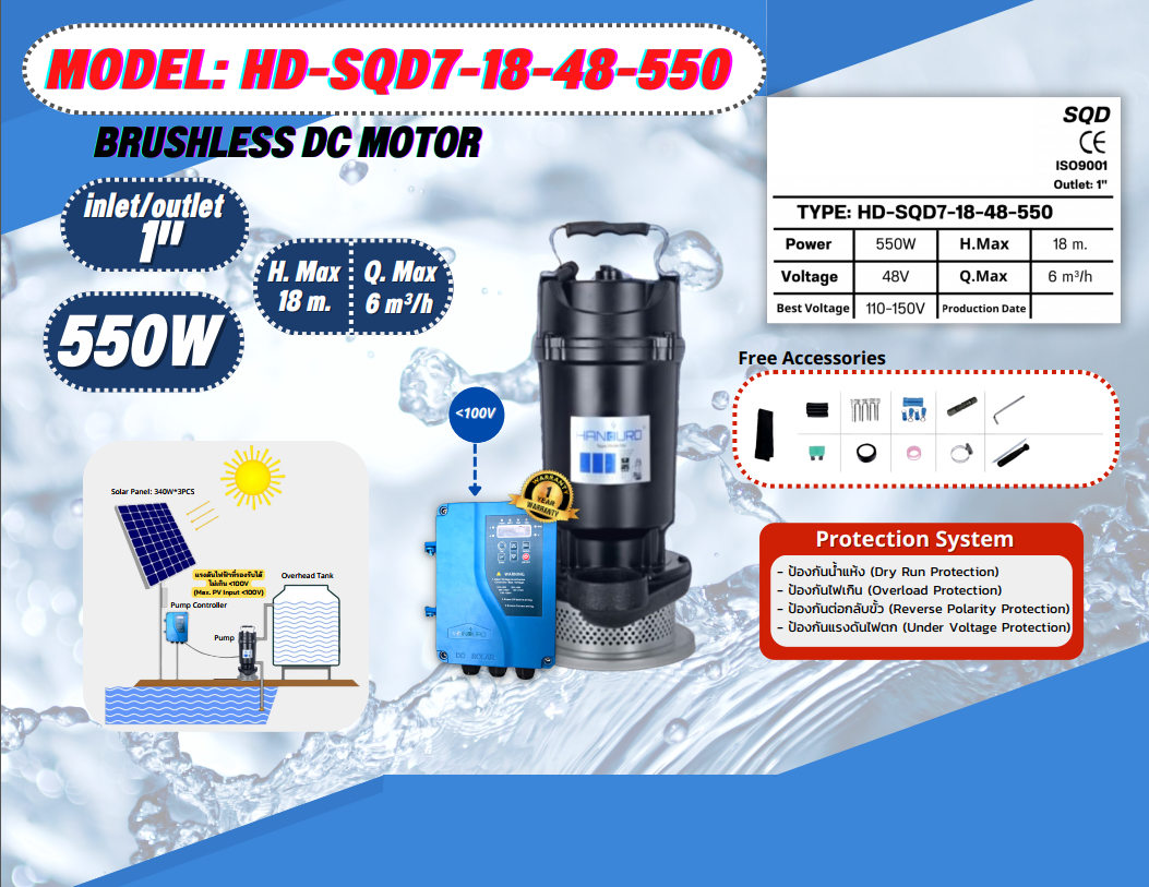 ปั๊มจุ่ม HD-SQD7-18-48-550W Outlet 1" BL ชิ้น 2023-02-10 14:17:57 2023-02-10 14:17:57