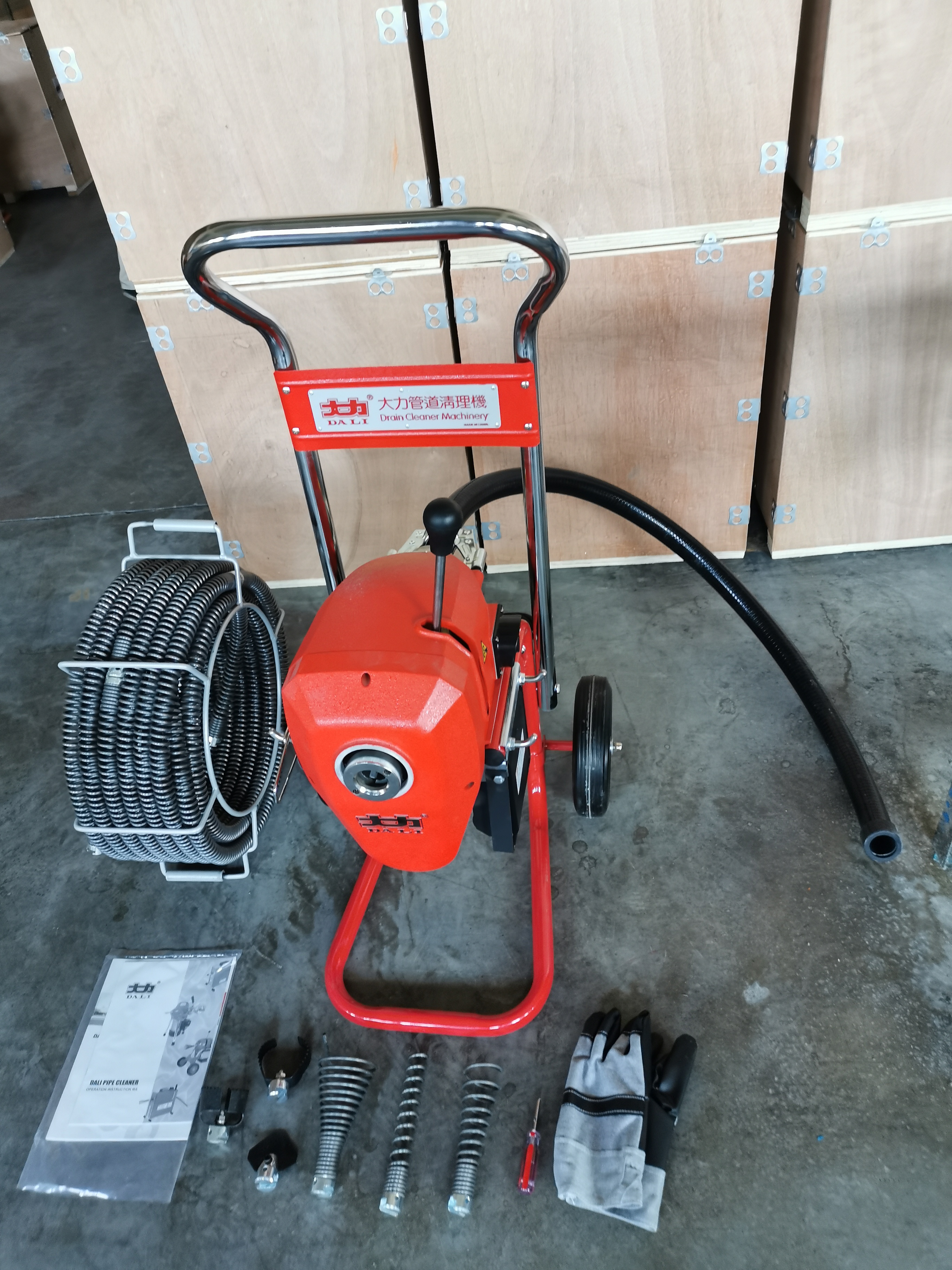 เครื่องทะลวงท่อ งูเหล็ก DALI รุ่น D-200-1A งูเหล็กทะลวงท่อ เครื่องล้างท่อไฟฟ้า