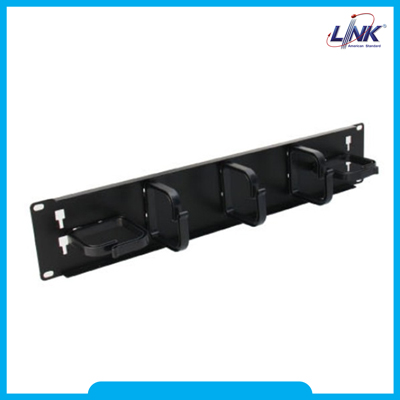 US-3052 : Cable Management PANEL 1 U (Plastic 5 Ring)