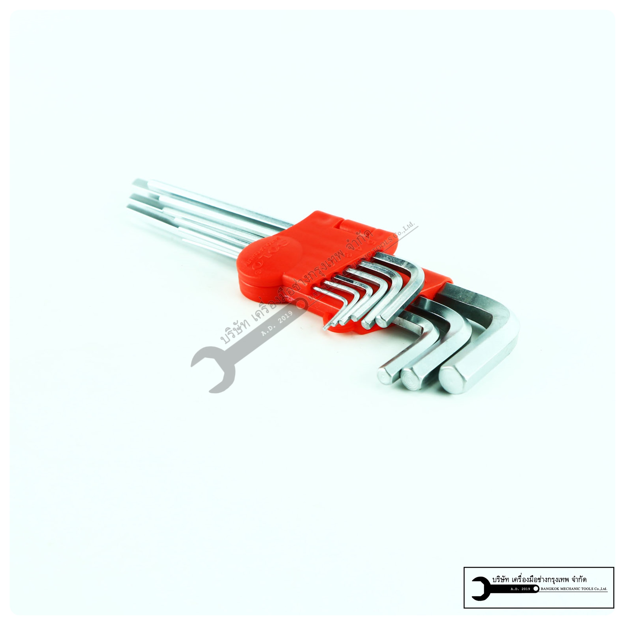 SOLO ชุดประแจหกเหลี่ยมแผงดำ แบบยาว เกรด CR-V (รุ่น 609 709 809)