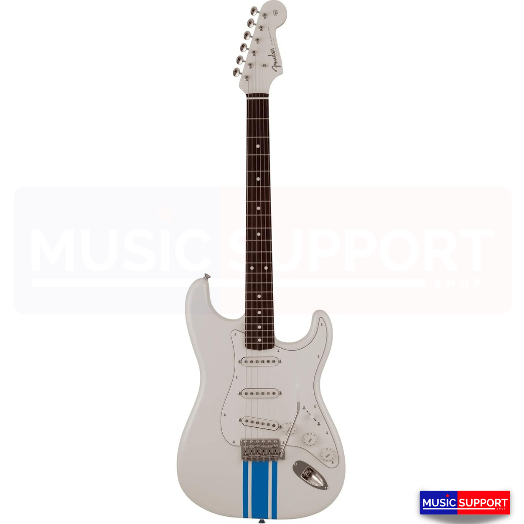 กีตาร์ไฟฟ้า FENDER 2023 COLLECTION, MADE IN JAPAN TRADITIONAL 60S STRATOCASTER, OLYMPIC WHITE WITH BLUE COMPETITION STRIPE