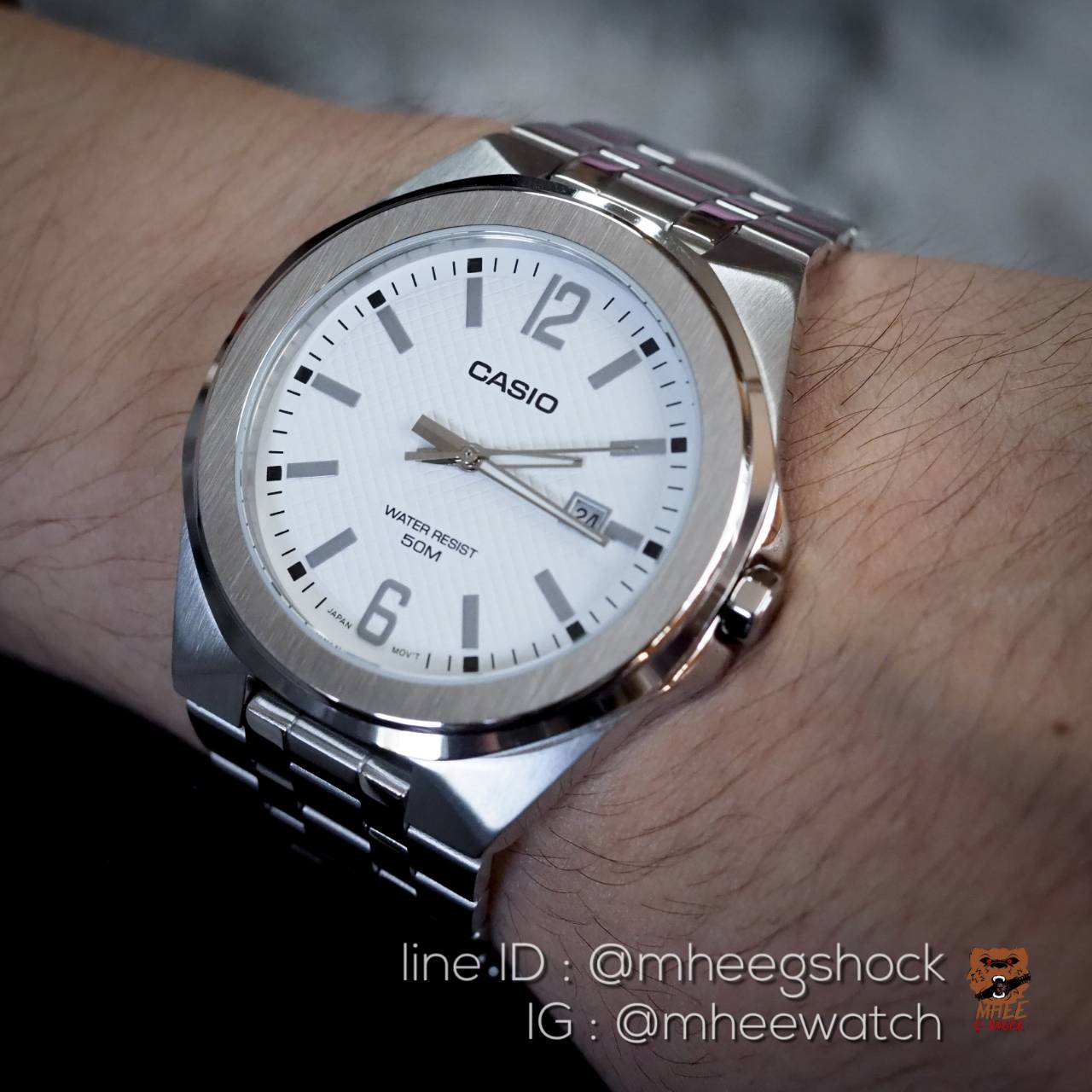 Casio Analog White Steel