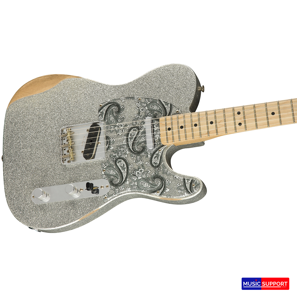 กีตาร์ไฟฟ้า Fender Brad Paisley Road Worn Telecaster Silver Sparkle