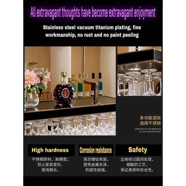 CT092D037 MIRIKITEKI #บาร์แขวนแก้วไวน์ บาร์แขวนแก้ว สไตล์ Modern Luxury ชั้นแขวนแก้วไวน์หรู #บาร์แขวนแก้วไวน์