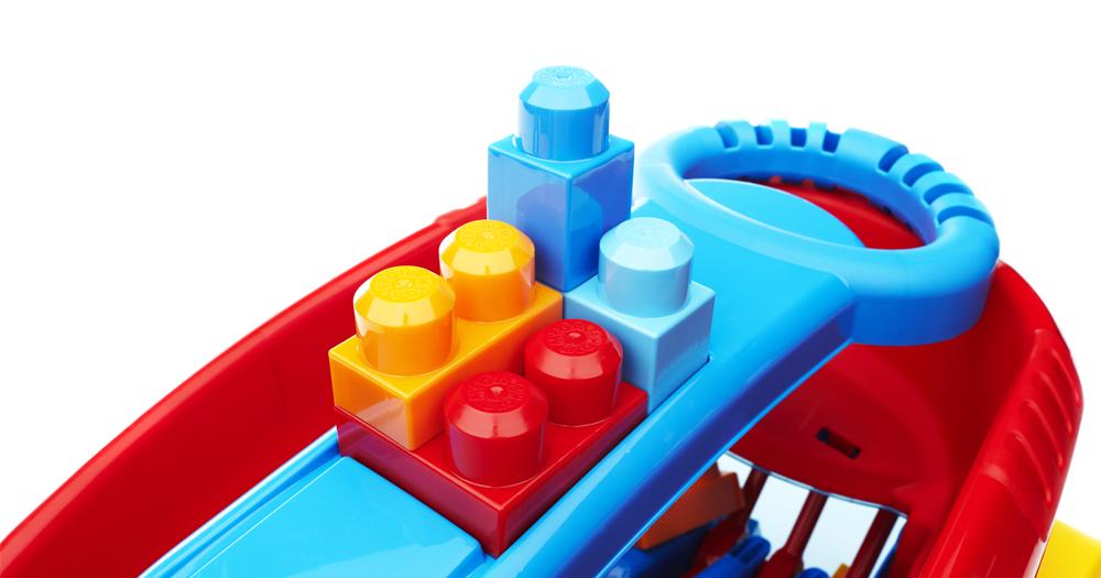 Mega Bloks Block Scooping Wagon Set,Red บล๊อครถลากจูง