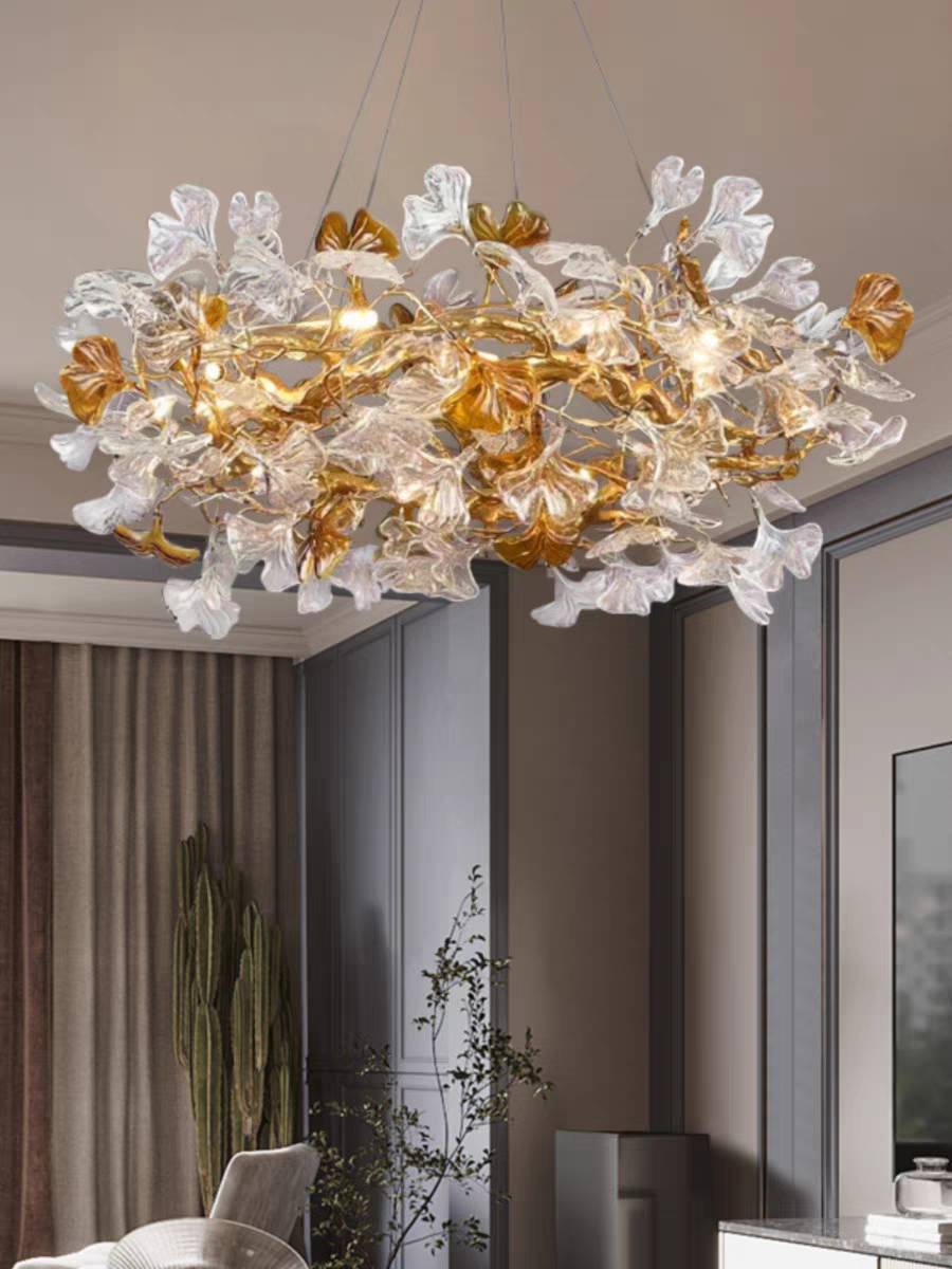 CT223A285 SOTMIA โคมไฟระย้า โคมไฟโมเดิร์น Chandelier Lighting ห้องทานอาหาร เคาน์เตอร์บาร์ ใบแปะก๊วย