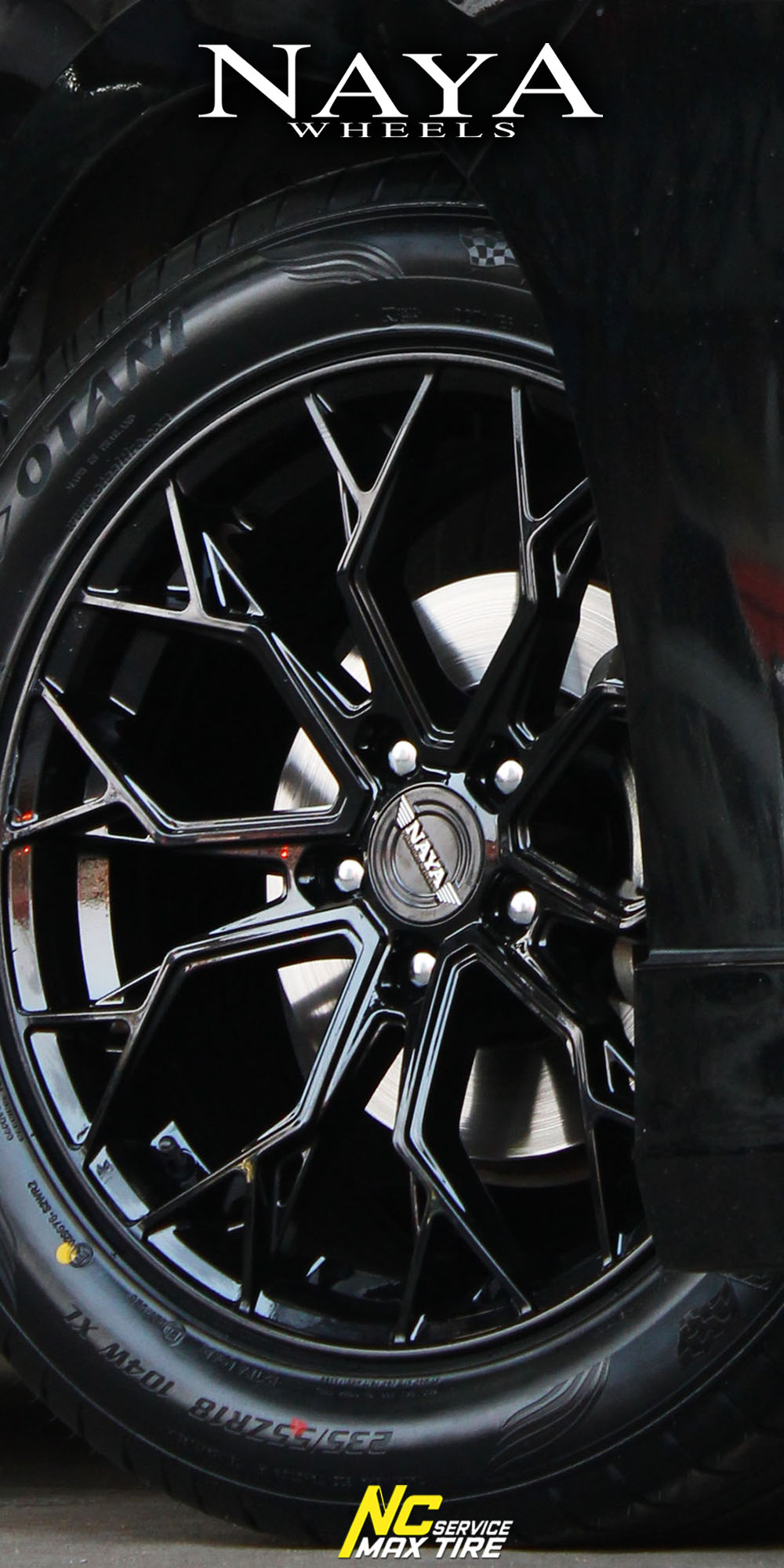 Toyota Alphard / รถตู้ / ล้อแม็กสวยๆ / ล้อแม็กขอบ18 / NAYA / Alpha-3 / 18x8.0 5H113 ET38 / ล้อแม็กสีดำเงาทั้งวง / NC