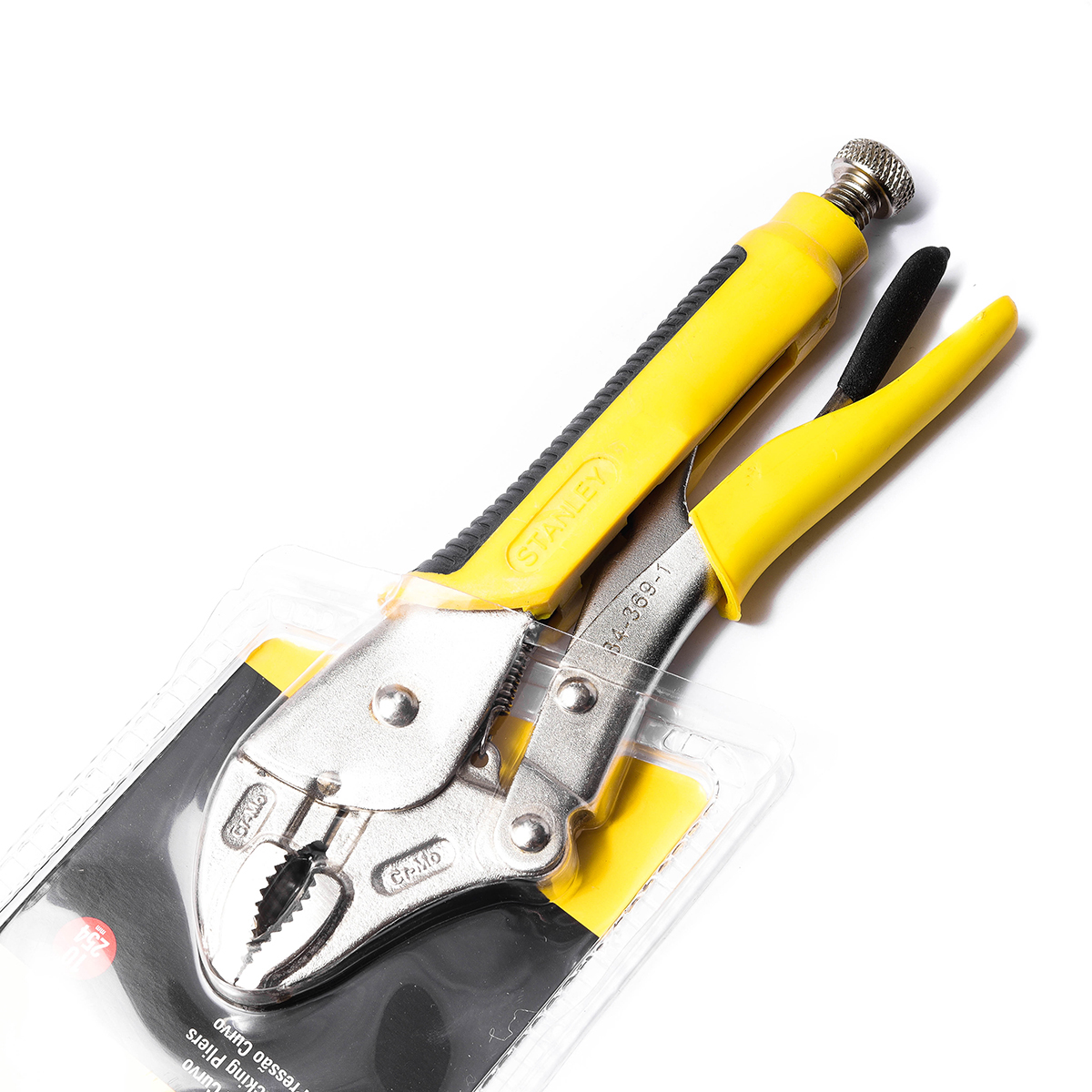 84-369 คีมล็อค ด้ามหุ้มยาง ปากโค้ง 10" STANLEY