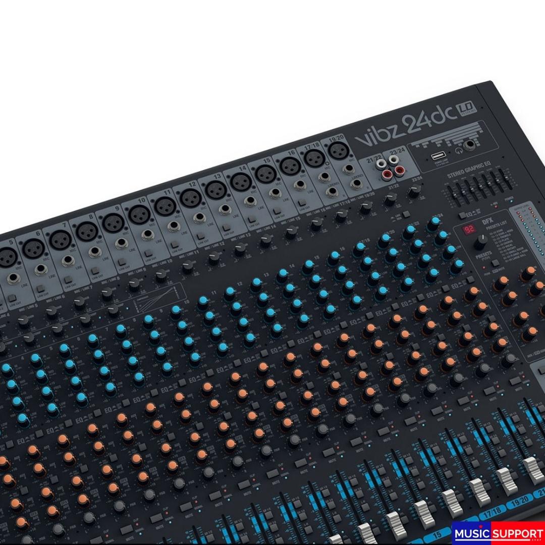 LD Systems VIBZ 24 DC 24 Channel Mixing Console with DFX and Compressor