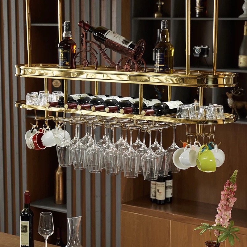 CT062D022 MIRIKITEKI บาร์แขวนแก้วไวน์ บาร์แขวนแก้ว สไตล์ Modern Luxury ชั้นแขวนแก้วไวน์หรู #บาร์แขวนแก้วไวน์