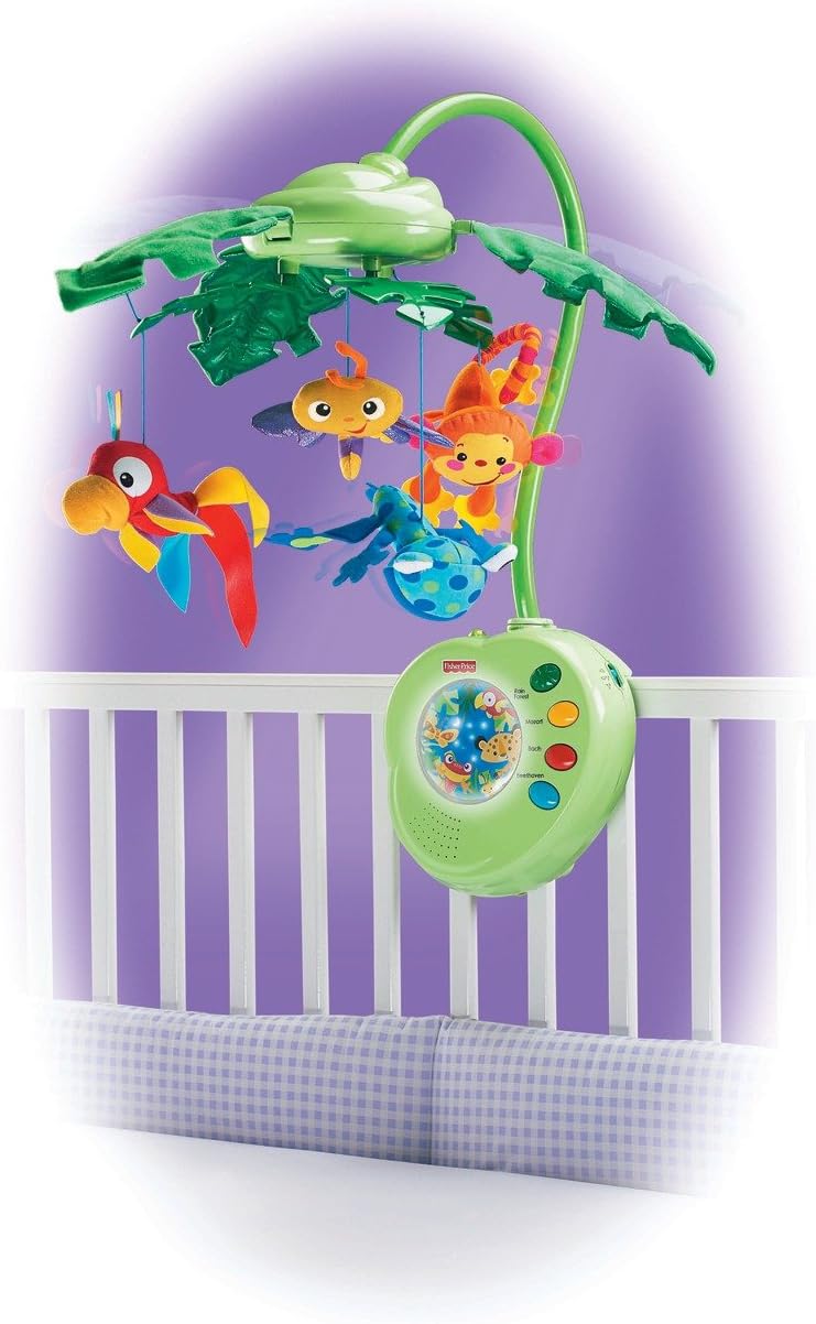 Fisher Price Rainforest Peek-A-Boo Leaves Musical Mobile