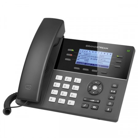 Grandstream GXP1760W WiFi enabled Mid-Range IP phones 6 line with 3 SIP accouunt, 2-Port 10/100Mbps, 200x80 Blacklit LCD Display HD, PoE & Gigabit Port