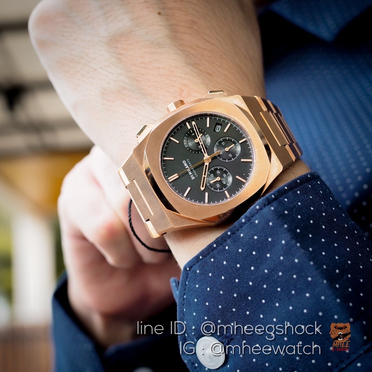 D1 Milano Rose Gold จอChronograph หน้าPatek