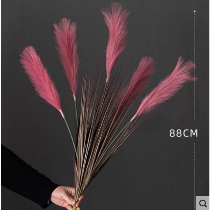 CT069E012 DECHOME ดอกหญ้า ดอกหญ้าปลอม แจกันดอกหญ้า แจกันพร้อมดอกไม้ แจกกันแต่งบ้าน ของตกแต่ง แจกันดอกไม้ตกแต่งบ้าน