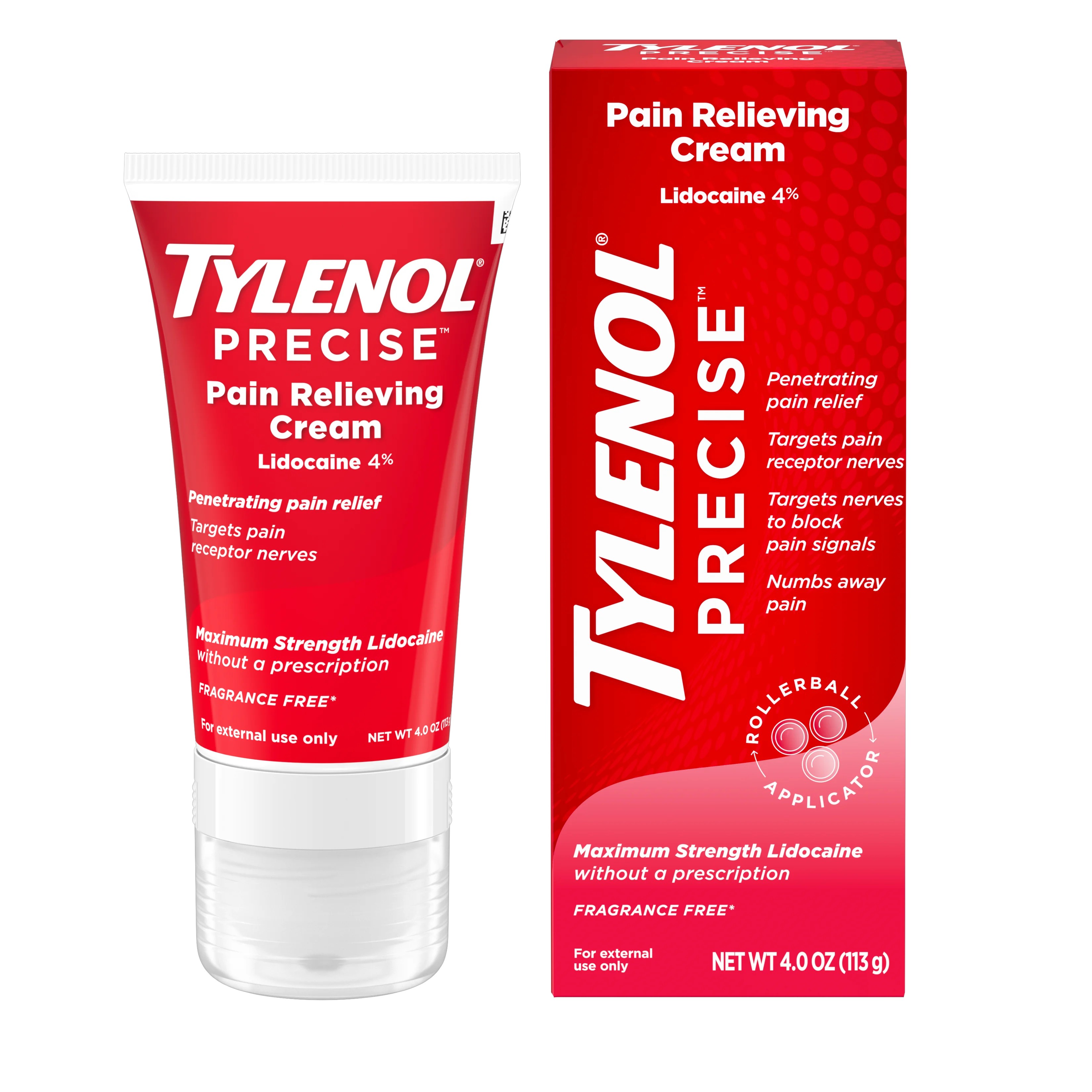 Tylenol Maximum Pain Relieving Cream for Back, Knee & Joints - Penetrating, Fragrance Free ครีมทาบรรเทาอาการปวด สูตรปราศจากน้ำหอมและสี