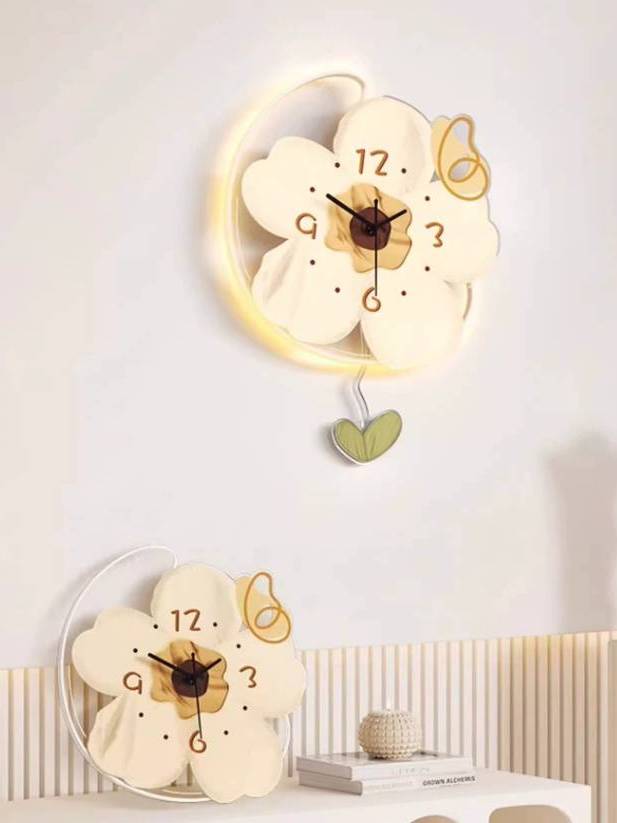 CT208C044 INTERY นาฬิกาติดผนัง นาฬิกามงคล ดอกไม้ Flower WALL CLOCK WALL DECOR