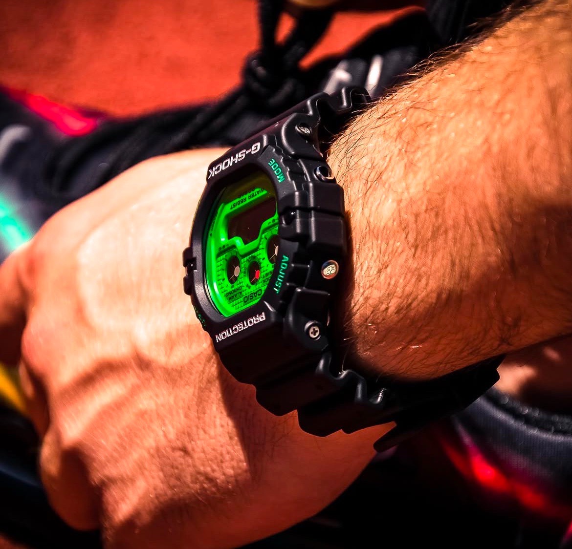 G-Shock Black Green Mark Rider Sports Style ของแท้ ประกันศูนย์