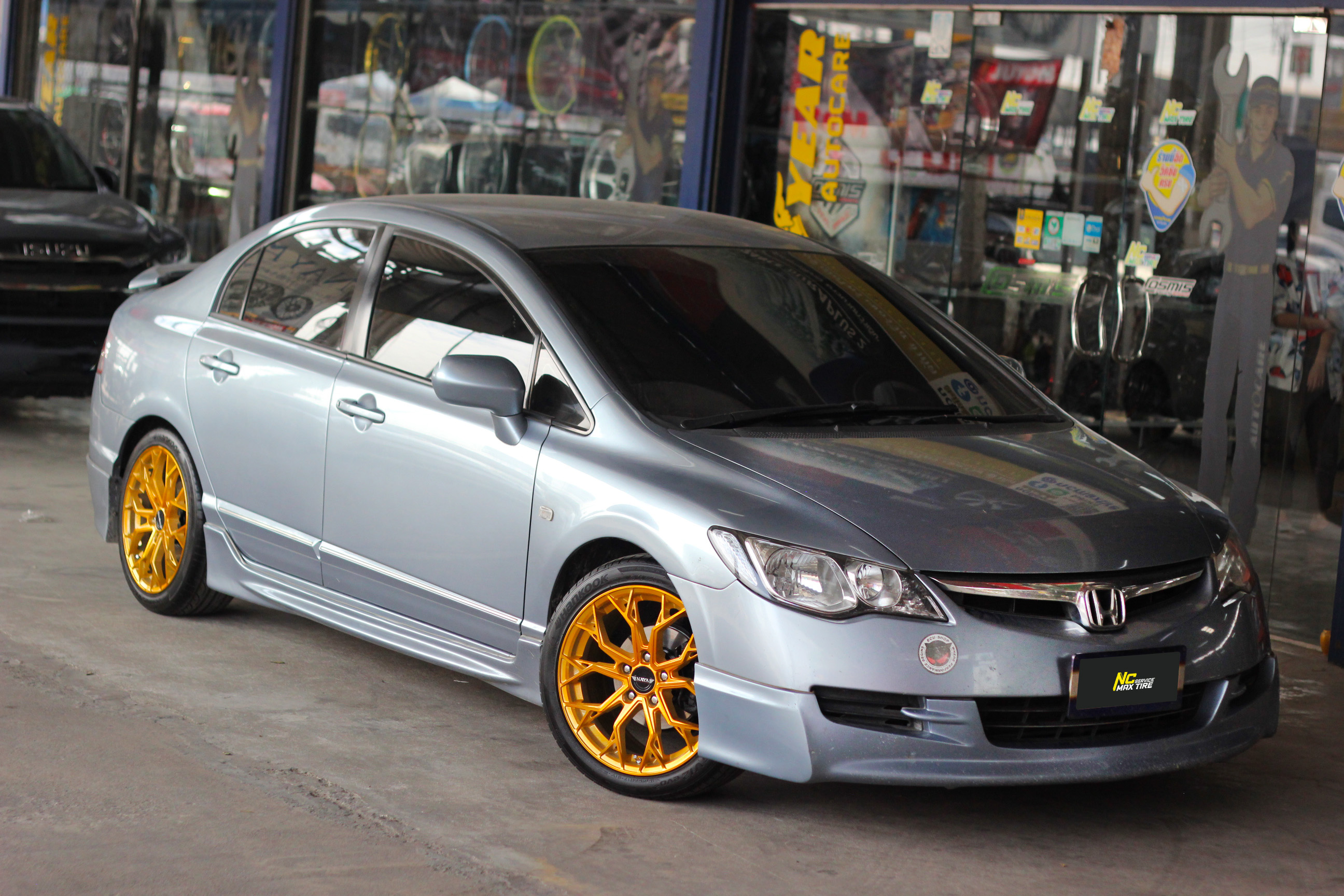 Honda Civic / NAYA ALPHA-3 / 17x7.5 5H114.3 ET40 / ล้อแม็กสีทองทั้งวง / Custom Color / ล้อแม็กขอบ17