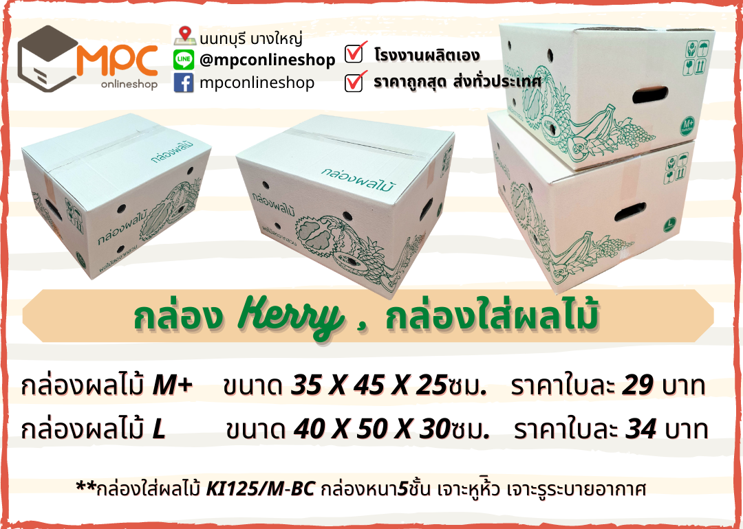 กล่องผลไม้ ขนาด M+ L