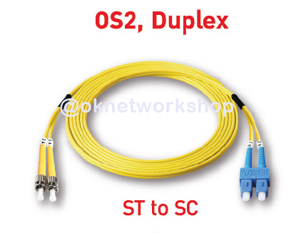 UFP946D31-03 ST-SC Duplex Patch Cord OS2 SM 3 Meters