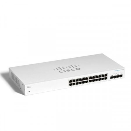 Cisco CBS220-24T-4G-EU CBS220 Smart Gigabit Switching Hub 24 Port, 4x1G SFP, Rackmount 1U