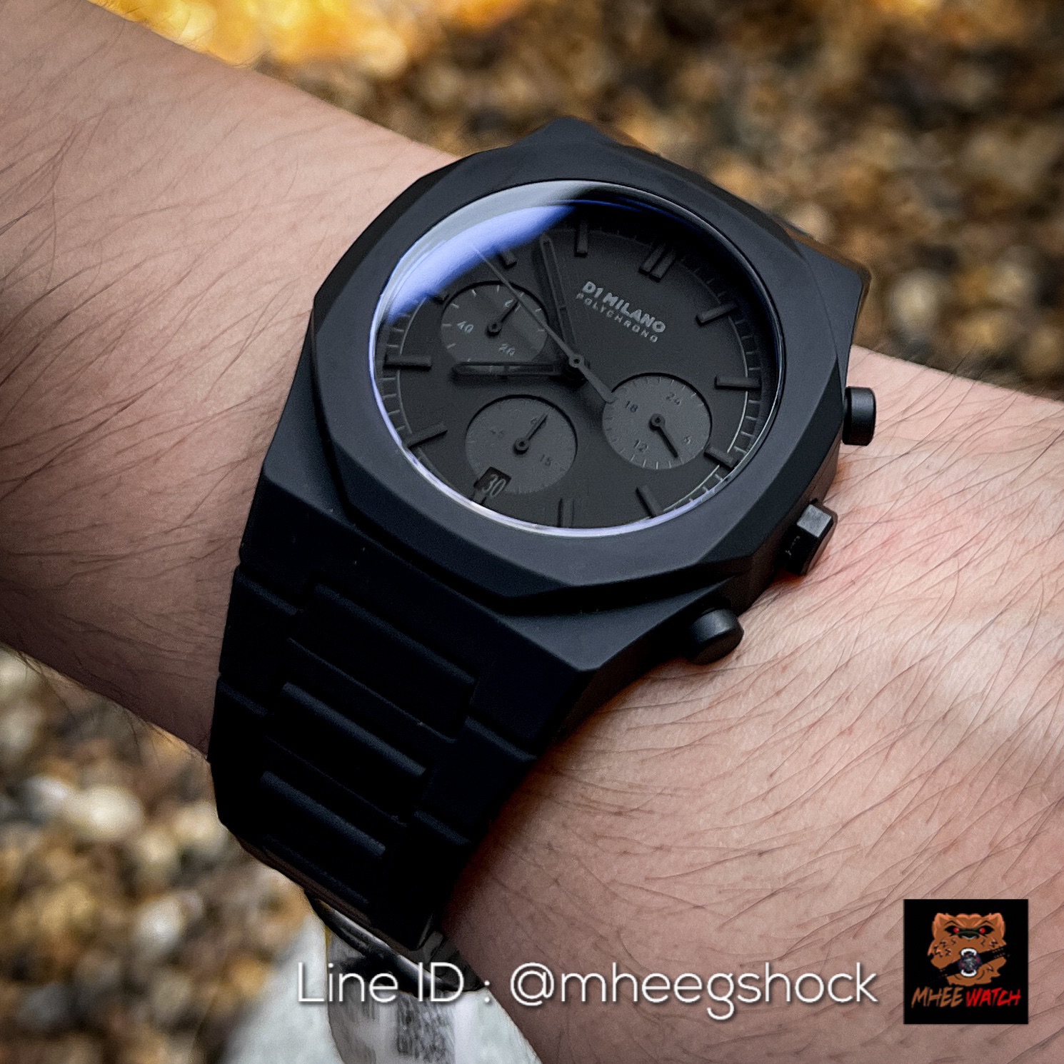 D1 Milano Poly Carbon Chrono Shadow Black 40.5MM
