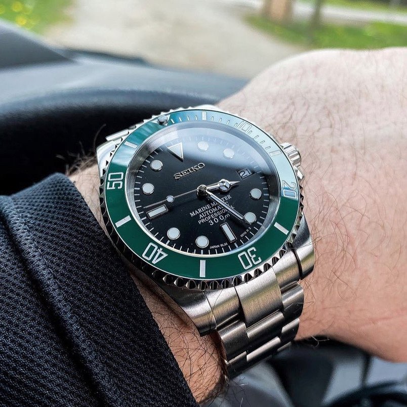 Seiko Modify Green Black Submarine Starbucks