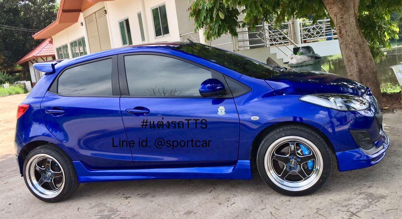 ชุดแต่ง Mazda2 Elegance 2012-2016 สเกิร์ตแต่ง Mazda2 5ประตู 4ประตู, ของแต่ง มาสด้า2