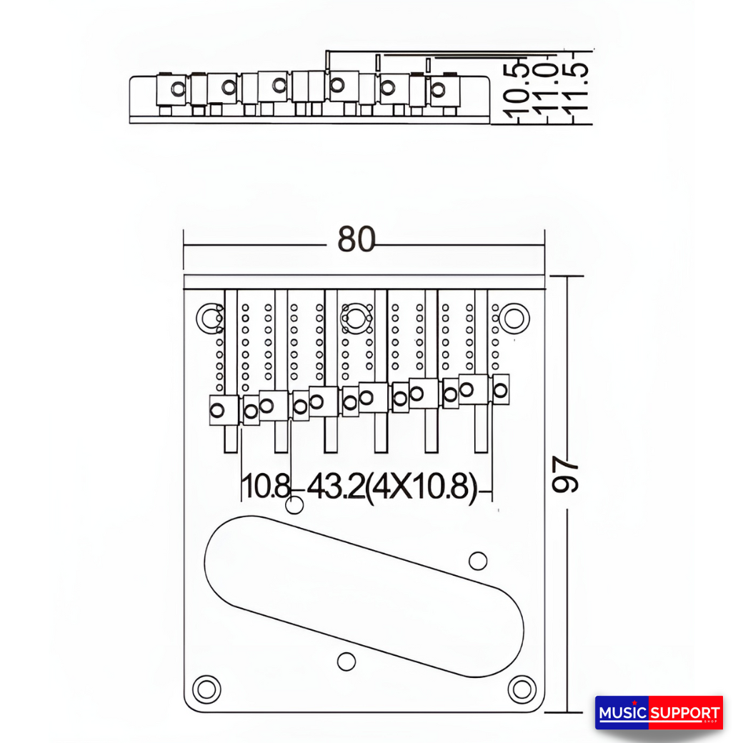 Telecaster Bridge / บริดจ์กีตาร์ ทรงเทเลคาสเตอร์