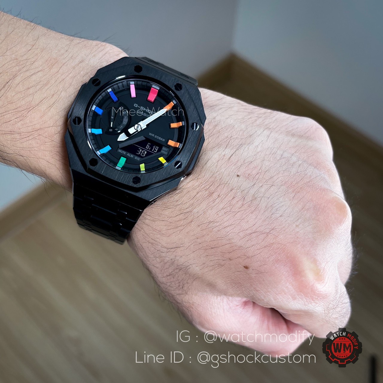 G-SHOCK GA-2100 Custom AP Rainbow Black Edition