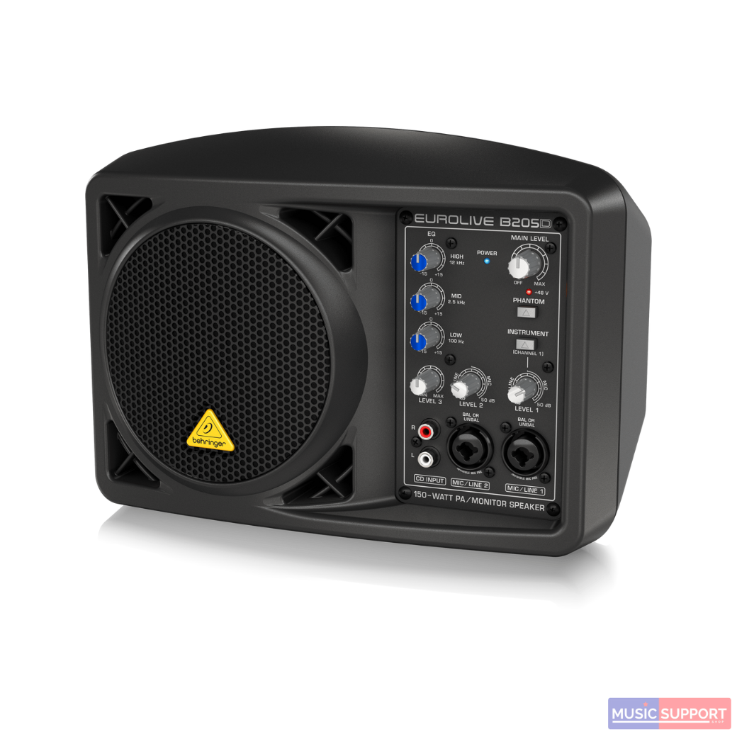 Behringer Eurolive B205D Ultra-Compact 5.25" 150-Watt Active PA and Monitor Speaker