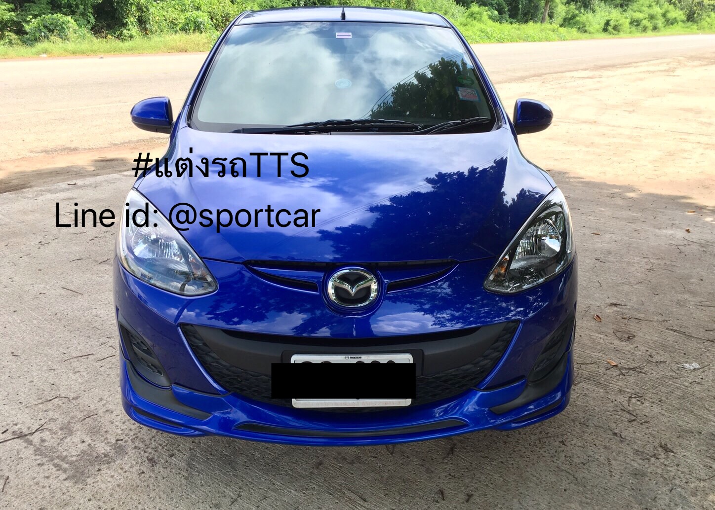ชุดแต่ง Mazda2 Elegance 2012-2016 สเกิร์ตแต่ง Mazda2 5ประตู 4ประตู, ของแต่ง มาสด้า2