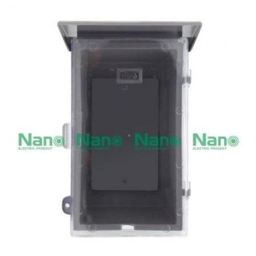 NANO Electric® NANO-101CG ตู้กันน้ำพลาสติก มีหลังคา ฝาใส ขนาด 8x12.5x6 นิ้ว (209.5x318x151 mm) สีเทา